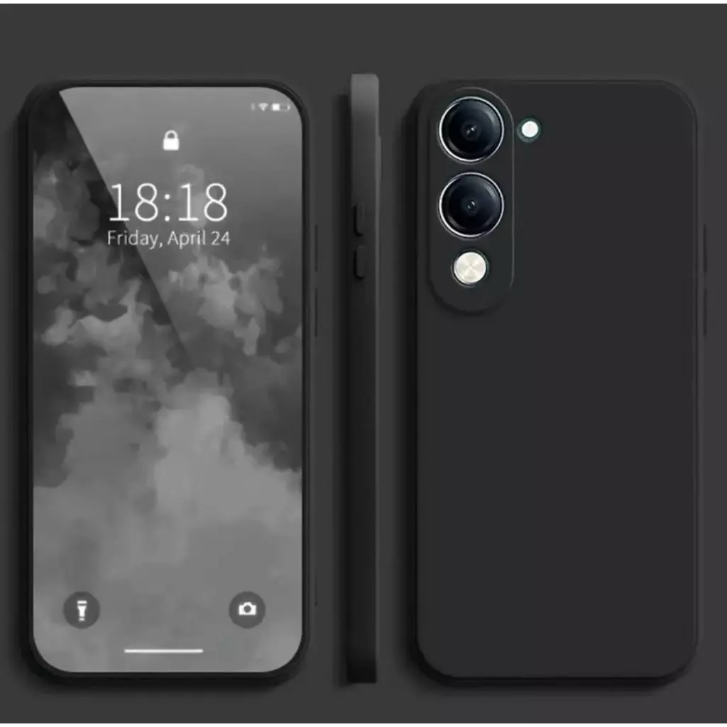 เคสชิลิโคนกำมะหยี่ สำหรับ Vivo Y04 Y04S Y29S กันกระแทก ขอบตรง