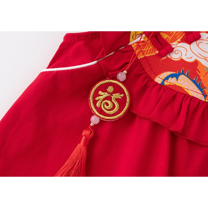 MiniQueen ชุดกี่เพ้าเด็ก ชุดเดรสเด็กอ่อน ชุดเดรสเด็กผู้หญิง รุ่น Chinese (DRS00058) - รูปที่ 5