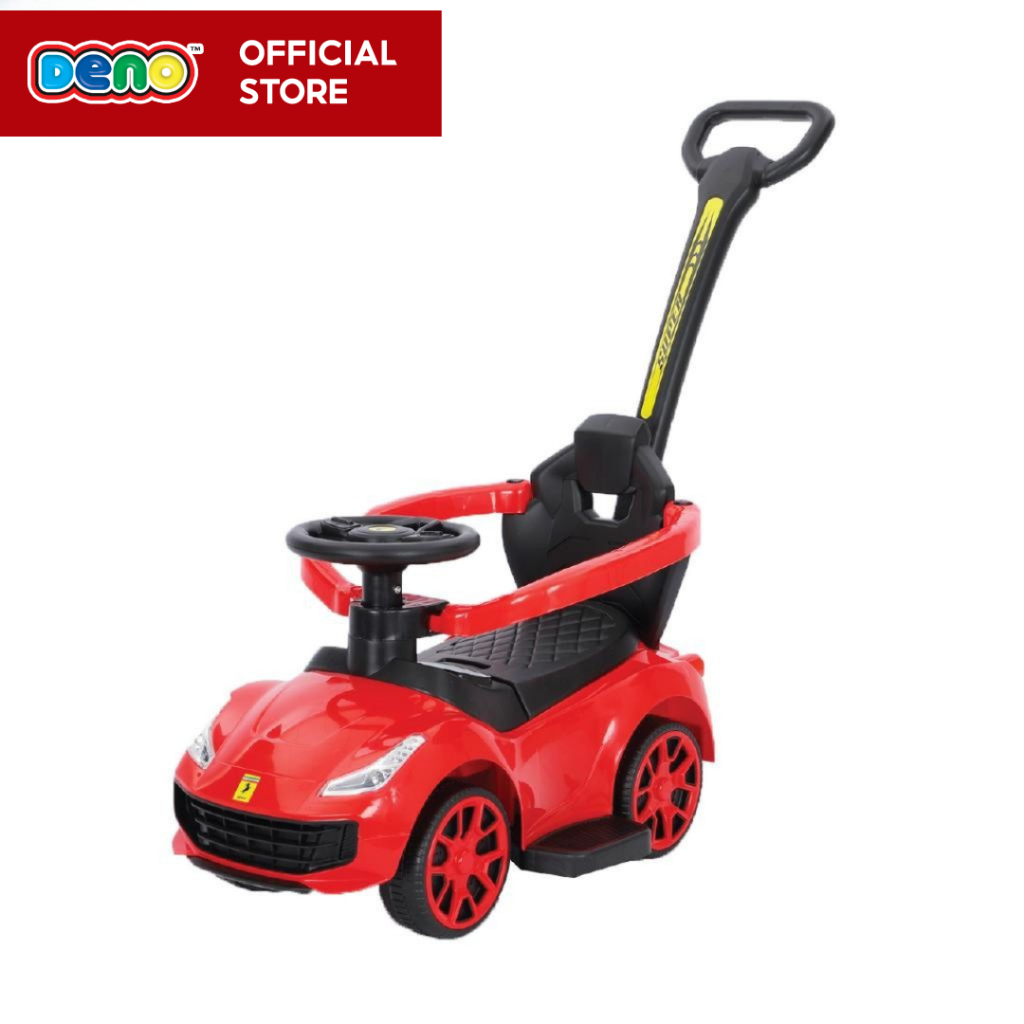 DENO รถขาไถ มีด้ามจับ มีด้ามเข็น รถขาไถเด็ก รถเด็กนั่ง รถเข็นเด็ก มีเสียงมีไฟ พร้อมจัดส่ง