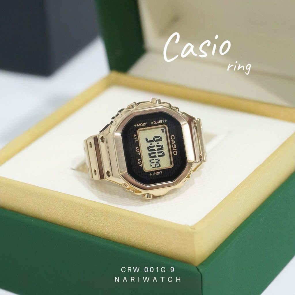 Casio Ring Watch นาฬิกาแหวน รุ่น CRW-001 CRW-001G (CRW-001-1,CRW-001G-9)