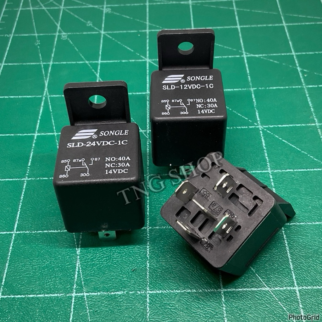 Relay รีเลย์รถยนต์ SLD 12VDC,24VDC 40A 5ขา พร้อมส่ง
