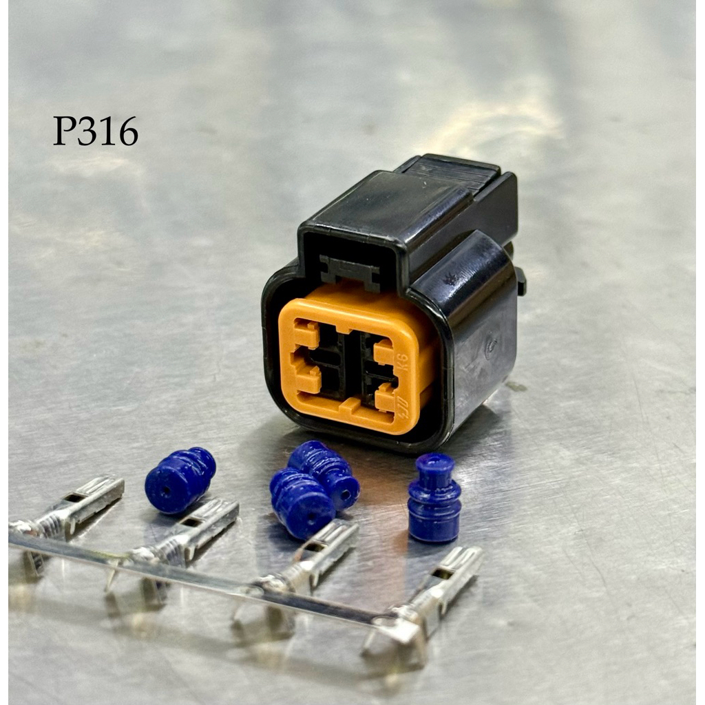 P-208,P-209,P-316 ปลั๊ก 4P พร้อมพินลูกยาง แท้/เกรดดี