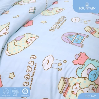Fountain FTC162 การ์ตูน Moppu ลิขสิทธิ์แท้ Sanrio สัมผัสนุ่มลื่น ชุดเครื่องนอนฟาวน์เทน ผ้าปูที่นอน ผ้านวม