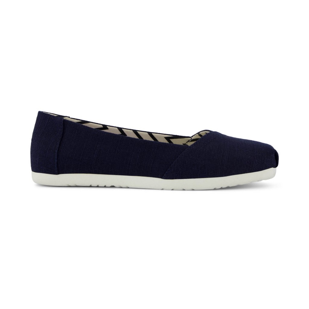 TOMS รองเท้าลำลองผู้หญิง รุ่น Alpargata Ballet Navy Heritage Canvas (CG) รองเท้าลิขสิทธิ์แท้