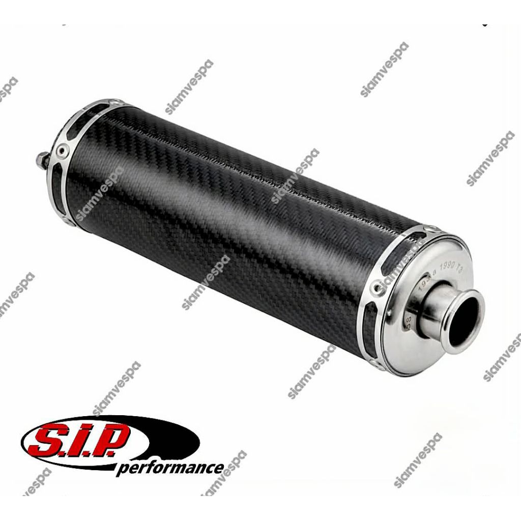 ปลายท่อ carbon SIP แท้(original)ใส่ท่อออกซ้าย SIP vespa