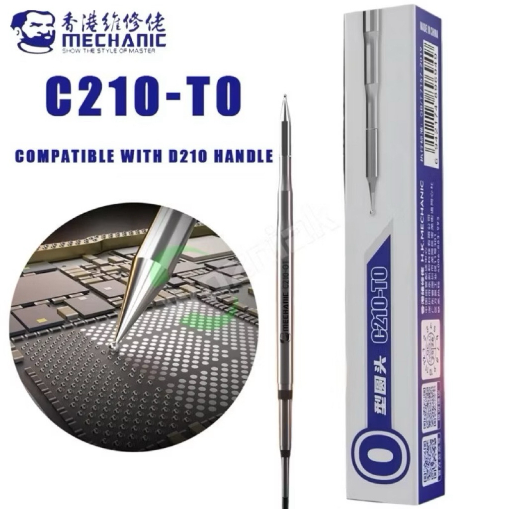 MECHANIC C210-TO Ball Point หัวแร้งปลาย 3.5 มม.สําหรับโทรศัพท์มือถือเมนบอร์ดซ่อม 1S ความร้อน Anti-Oxidation เครื่องมือ