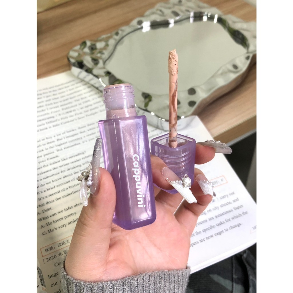Cappuvini Concealer คอนซีลเลอร์เนื้อลิควิด ปกปิดรอยดำรอยแดง ปรับสีผิวเฉพาะจุด กันน้ำ ติดทน บางเบา เกลี่ยง่าย ไม่เป็นคราบ ราคา ถูกที่สุด ดีลบีเคเค แกลเลอรีภาพที่ 6
