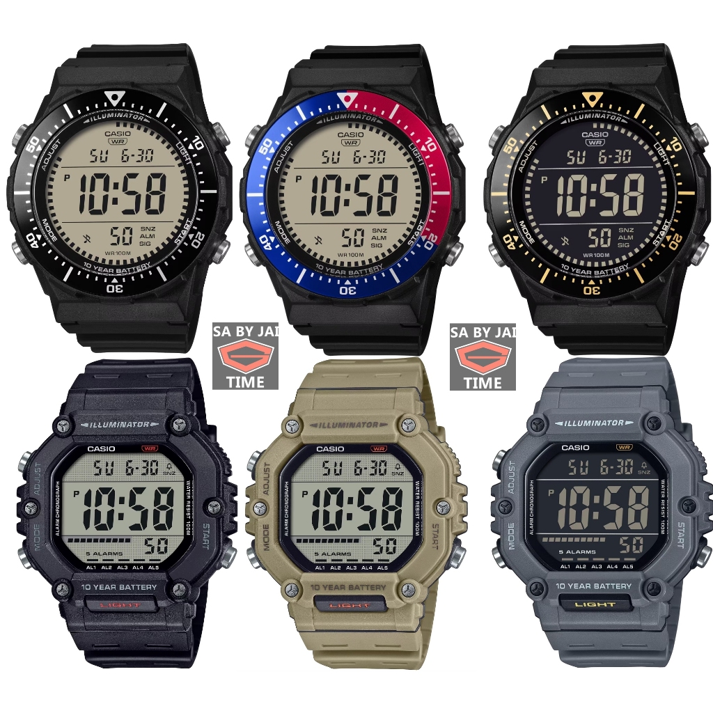 แท้ 100%  Casio AE-1600H  AE-1700  AE-1700H กันน้ำ 100 เมตร ถ่าน 10 ปี  (กล่องขาว) ประกันศูนย์ 1 ปี
