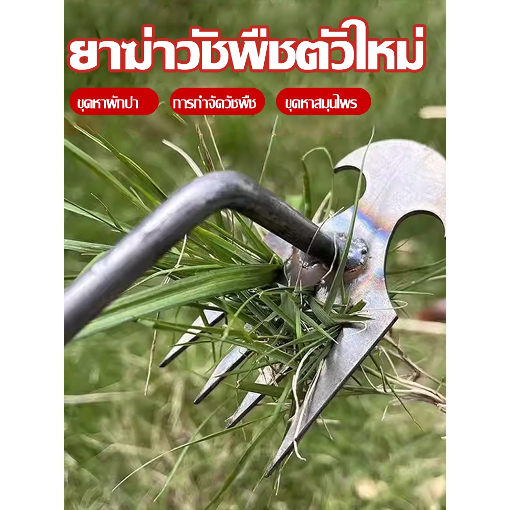 ส่งตรงจากกรุงเทพฯ Hardware Tools MALL เครื่องถอนวัชพืช 4 ง่าม ด้ามยาว 30/50ซม. ถอนหญ้า พรวนดิน งานสวน ใช้ง่าย COD ราคาดี