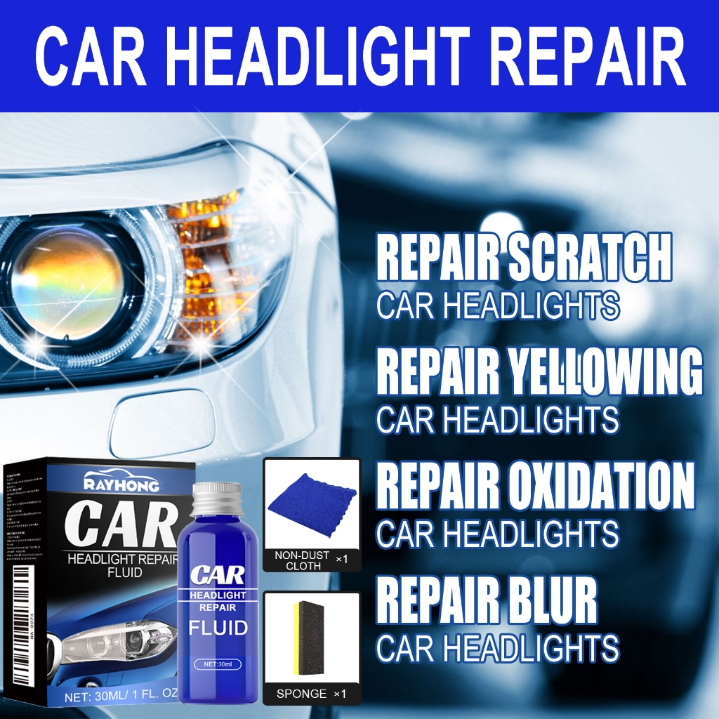 Rayhong Headlight Restoration Agent (50ml Kit) | Car Headlight Crystal Coating, Renewal & Repair