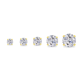 Piercingroom by Jay จิว/ต่างหูแป้นแบน สำหรับผิวแพ้ง่าย Clear CZ Titanium เกรดการแพทย์ (ราคาต่อชิ้น)