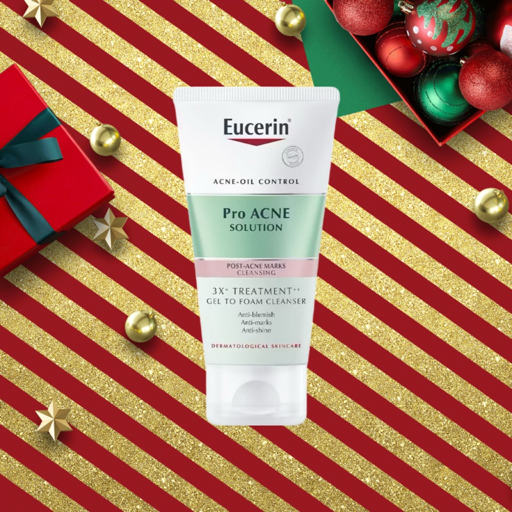 Eucerin PRO ACNE SOLUTION 3X TREATMENT GEL TO FOAM CLEANSER 75ML ยูเซอรินโฟมล้างหน้าคุมมันและสิว