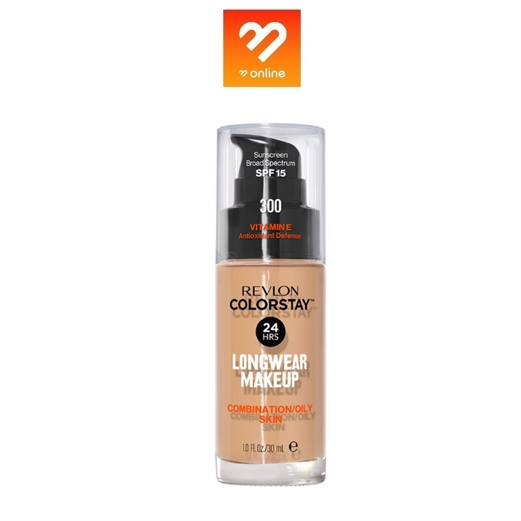 เฉพาะเบอร์ 300  (แพคเก็จใหม่ล่าสุด) แท้ ฉลากไทย! Revlon Colorstay Foundation Makeup Combination รองพื้น