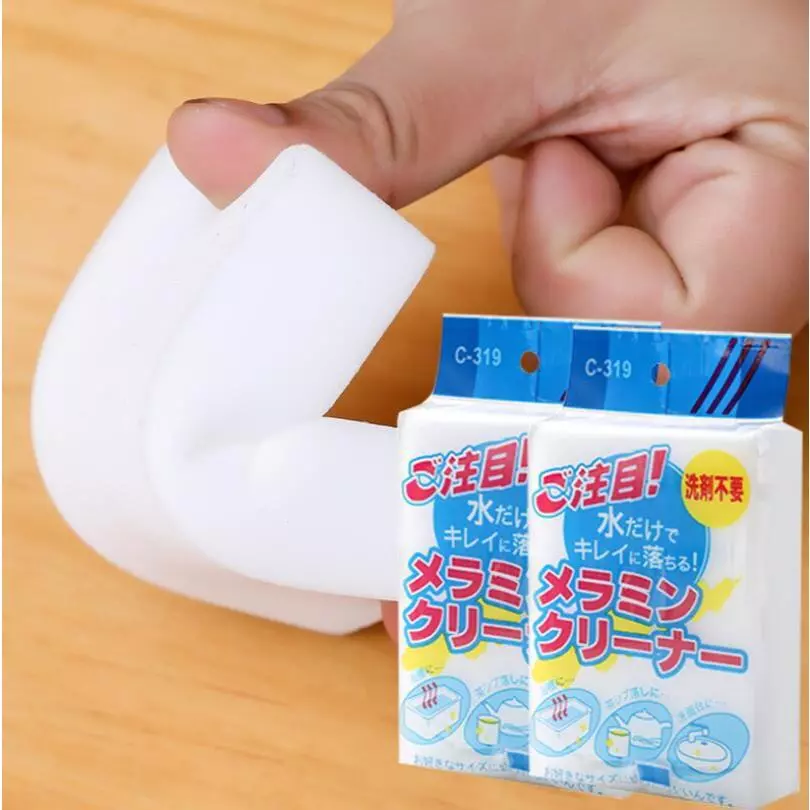 ฟองน้ำมหัศจรรย์ ฟองน้ำนาโน เช็ดคราบ ทำความสะอาด สีขาว ขจัดคราบหนัก thumbnail 6