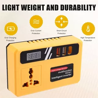 อินเวอเตอร์สำหรับแบตDewalt/MT/OSUKA (ใช้กับพัดลมได้)150W Power Inverter for 18V-20V Battery DC 20V to AC 220V