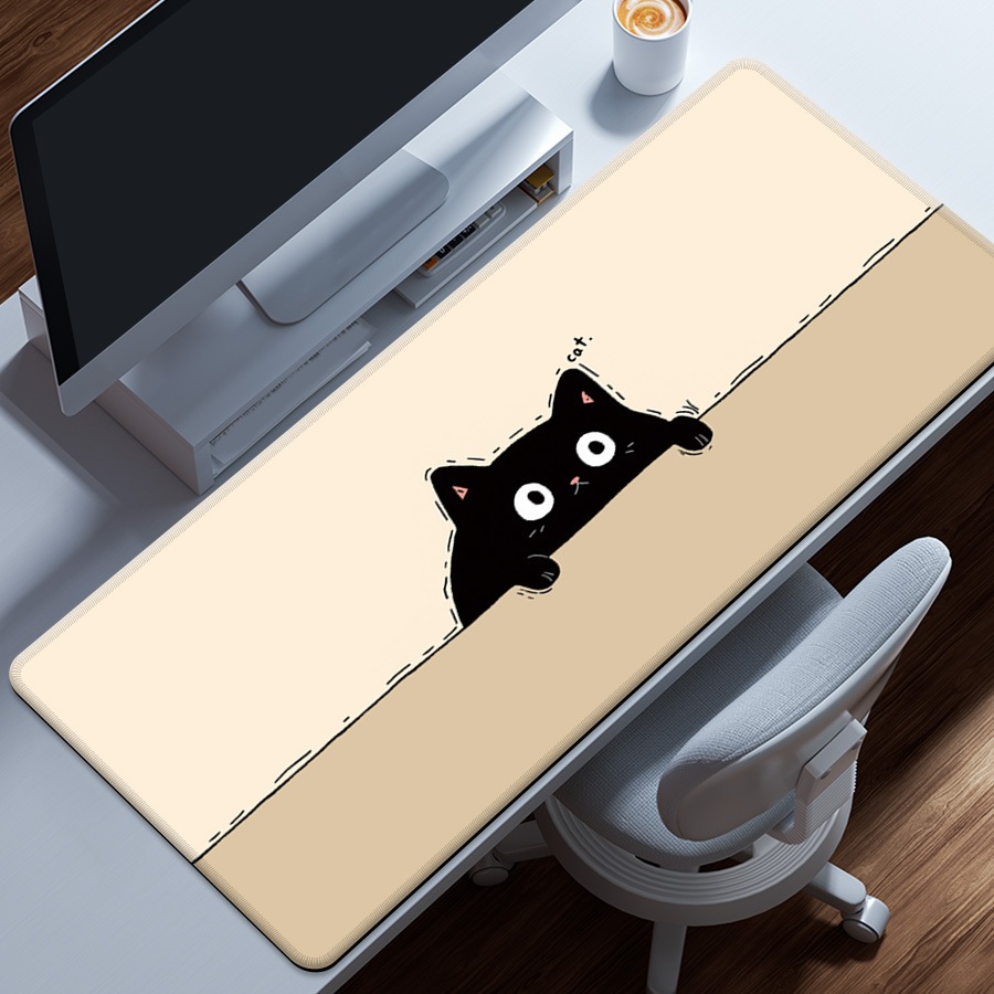 [พร้อมส่ง] แผ่นรองเมาส์ลายน้องแมว Tan Cat Mouse Pad งานเย็บขอบ ขนาด 80x30x0.3 ซม. (หนา 3 มม.) Biangels ราคา ถูกที่สุด ดีลบีเคเค แกลเลอรีภาพที่ 8