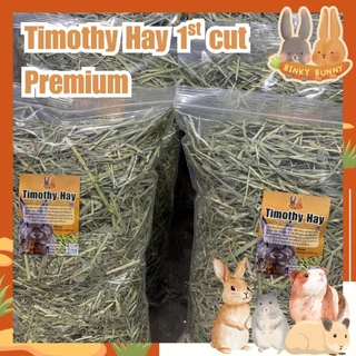 Binky Bunny House หญ้าทิโมธี (Timothy Hay) 1st cut พรีเมียม นำเข้า USA สำหรับสัตว์ฟันแทะ 1 กิโลกรัม