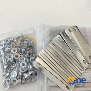 หัวน็อตขันขั้วแบต M6 บรรจุ 10ตัว น็อตหัวจาน หัวน็อตชุบขาว บัสบาร์72mm ทองแดงชุบนิเกิล