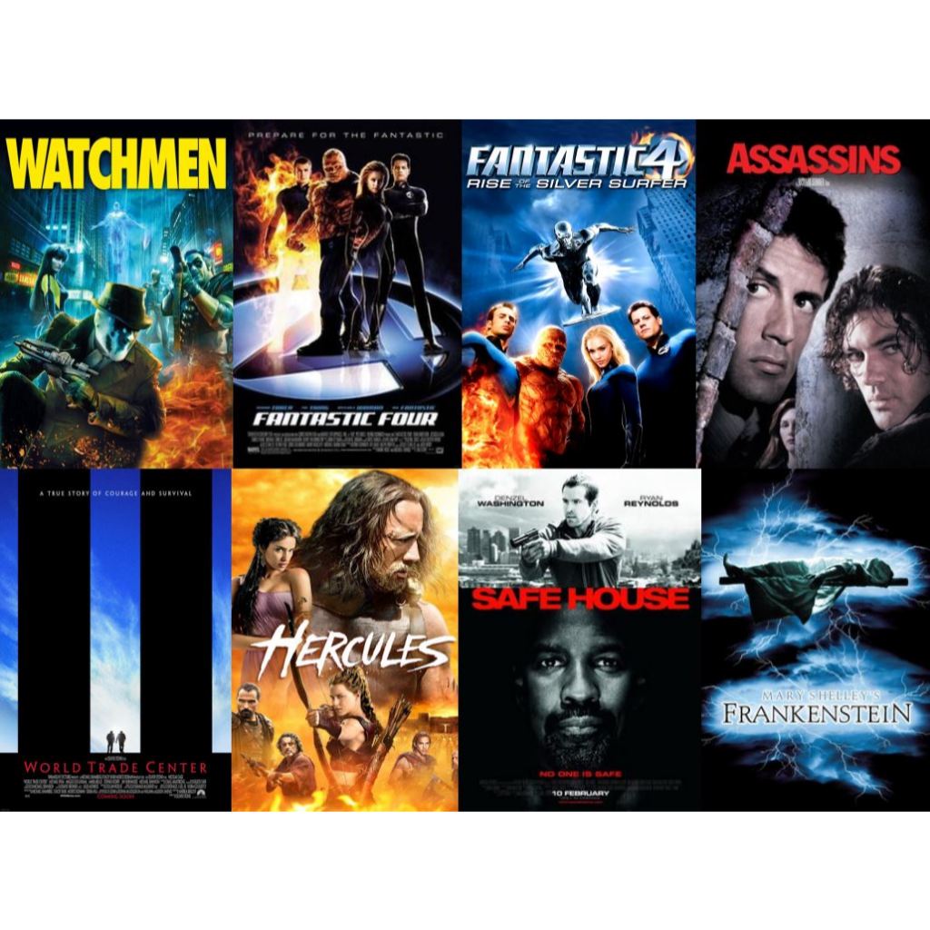 Flash Drive 64Gb Watchmen_World Trade Center_Fantastic Four (2005)_Assassins_Hercules HD 1080p & 4K