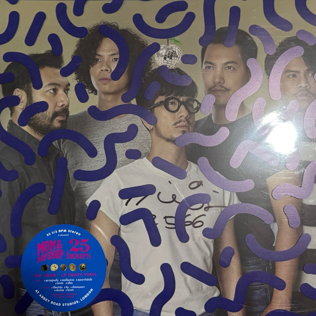 แผ่นเสียง 25 HOURS  (Pink Vinyl)​ อัลบั้ม MOM & POPSHOP(ลายเซ็น)