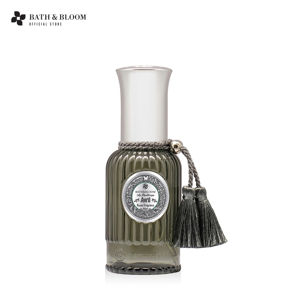 BATH & BLOOM April Room Fragrance 100ml สเปรย์น้ำหอมปรับอากาศ กลิ่นดอกมะลิ กะดังงา และดอกไลแลค