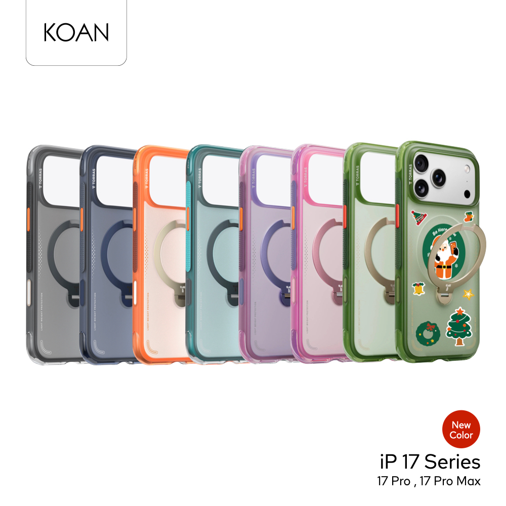 TORRAS เคสกันกระแทก Ostand Spin Air Series ใช้สำหรับ iPhone 17 / 17 Pro / 17 Pro Max ขาตั้งหมุนได้ 360