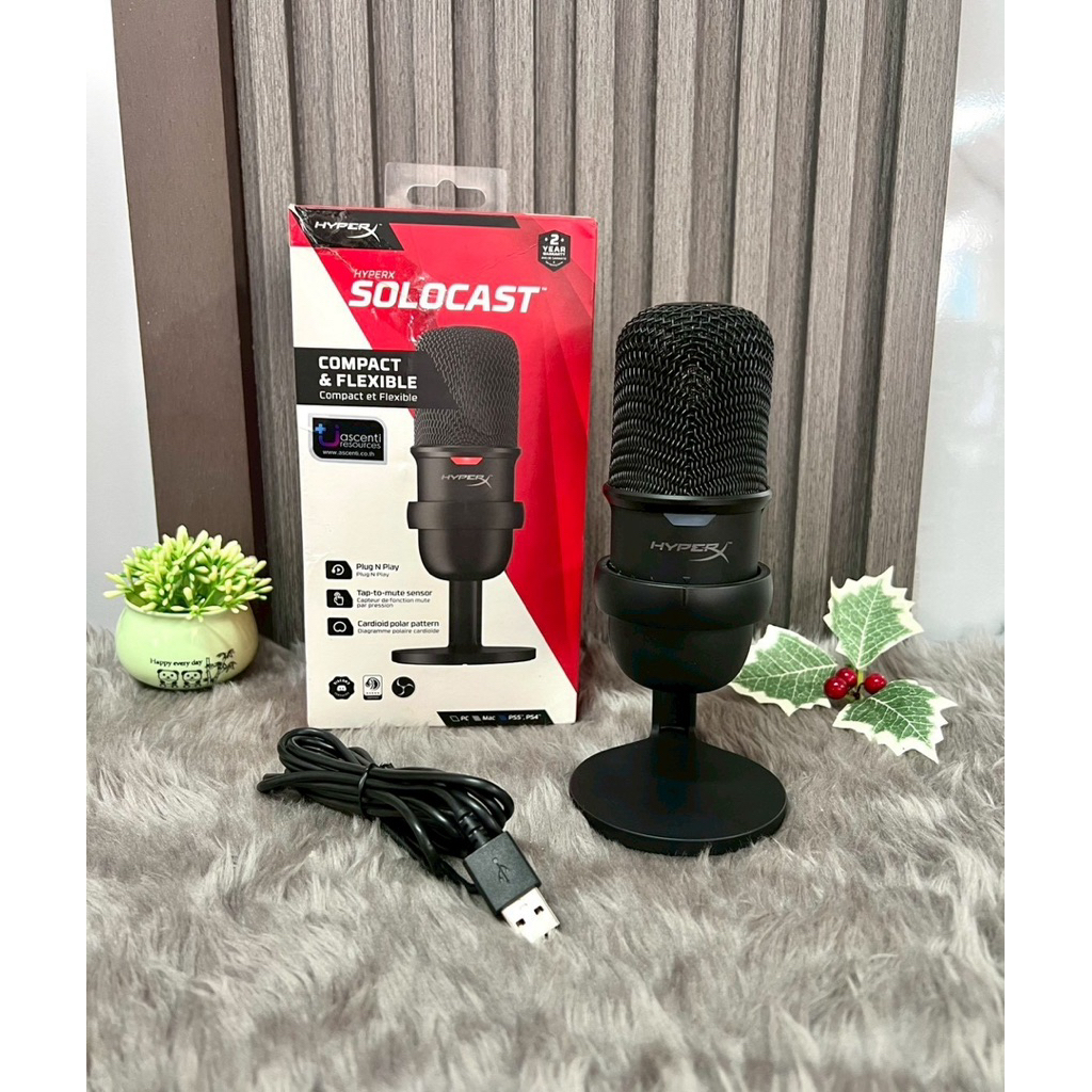ไมค์ hyperx solocast มือสองสภาพใหม่เสียงดี คุ้มเกินราคา