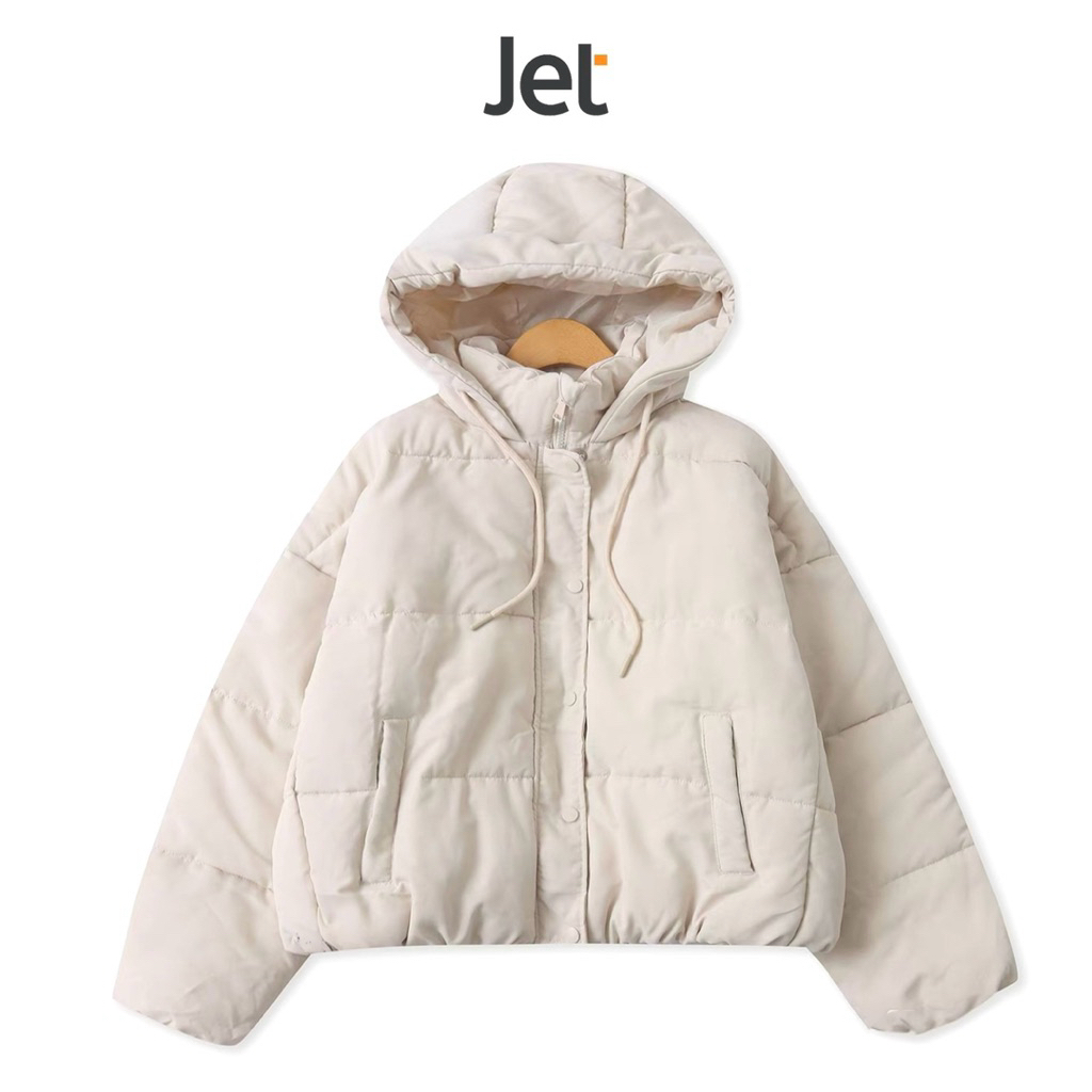 เสื้อกันหนาว บุนวมอุ่น แบรนด์ 👉🏻✨JET ✨ สีครีมเบจ (WY1351)