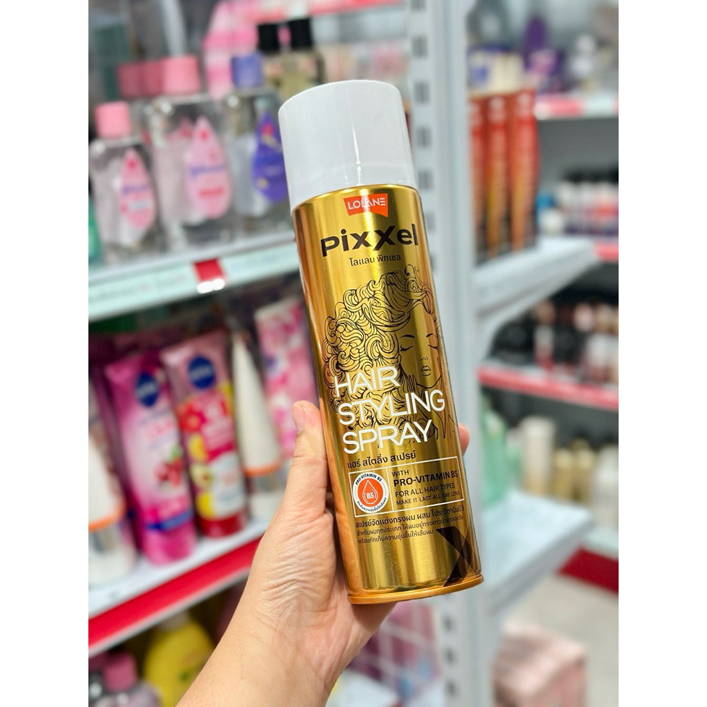 Lolane hair spray โลแลน สเปรย์ฝุ่น กระป๋องทอง 350 มล.