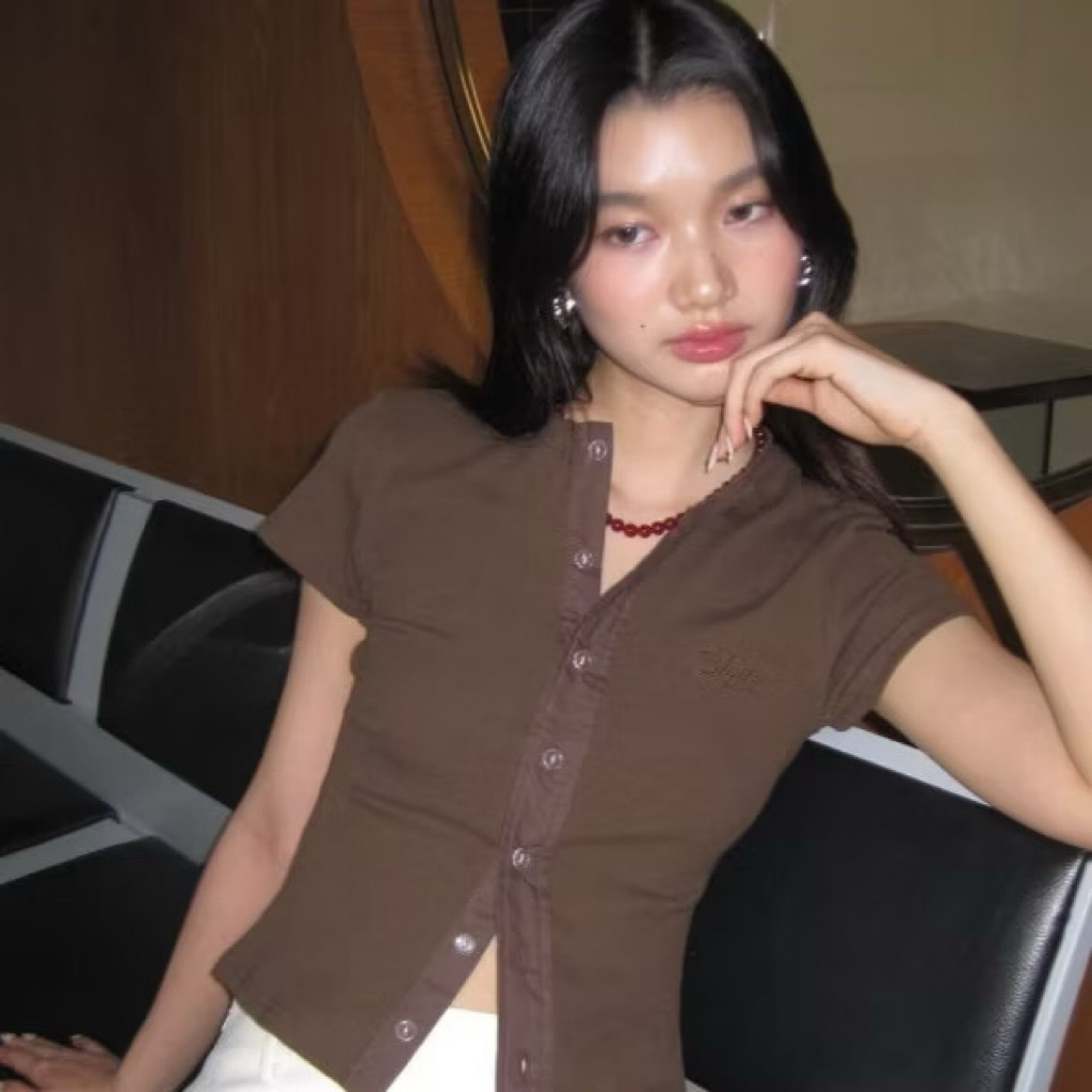 เสื้อ stylist_shop  สี Brown Size L