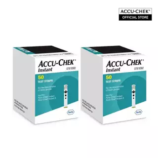 Accuchek instant แผ่นตรวจน้ำตาลในเลือด 50 แผ่น หมดอายุเดือน 10 ปี2027 สินค้ามีกล่องทุกชิ้น กล่องไทย