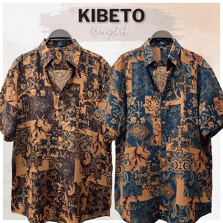 Kibeto เสื้อฮาวาย ลายบาติกชบา 2 สี ผ้าสปันเรยอน เนื้อนิ่ม ใส…