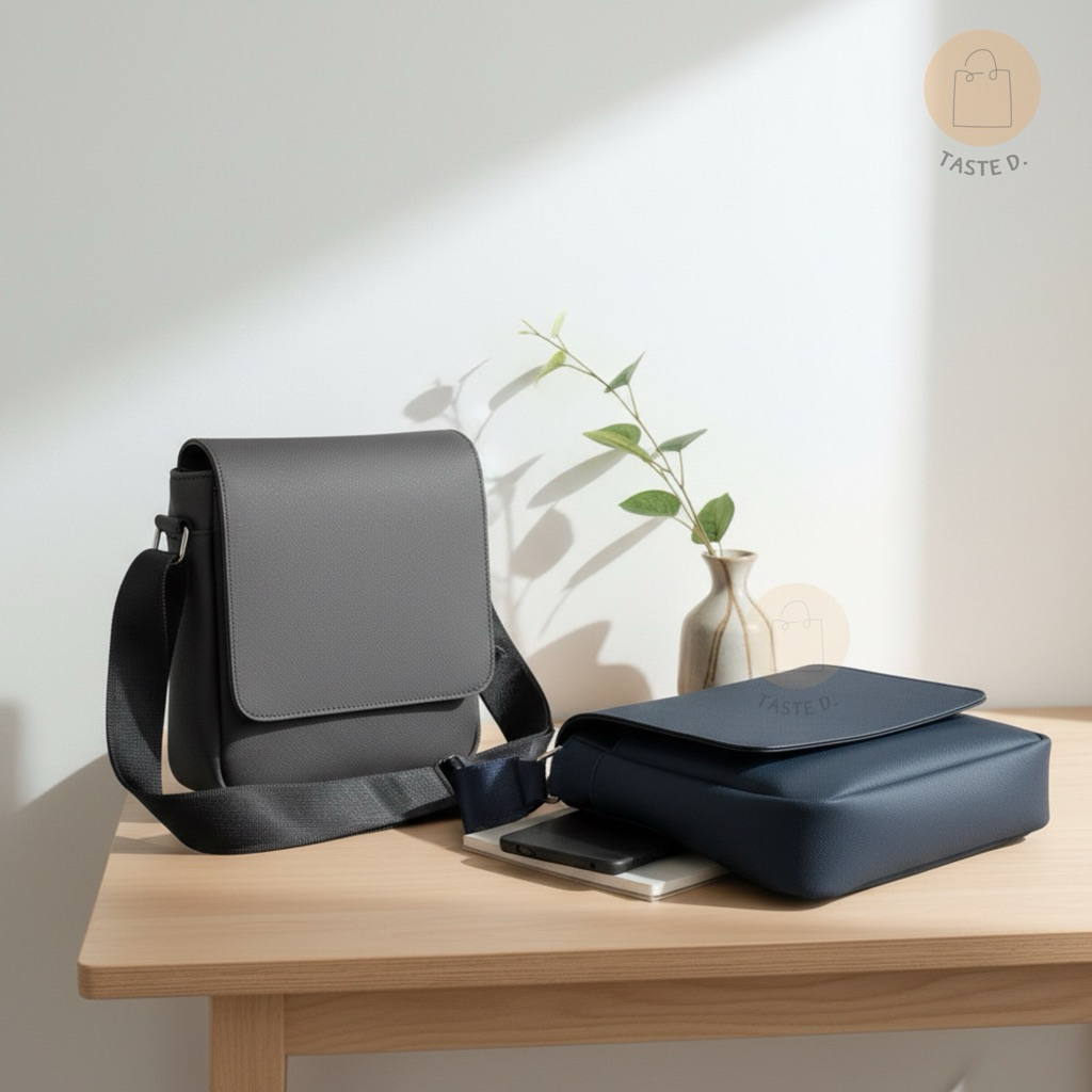 กระเป๋าสะพายข้างผู้ชาย กระเป๋าสะพายไหล่ เเฟชั่น ขนาด 8 นิ้ว ปรับสายได้ รุ่นขายดี