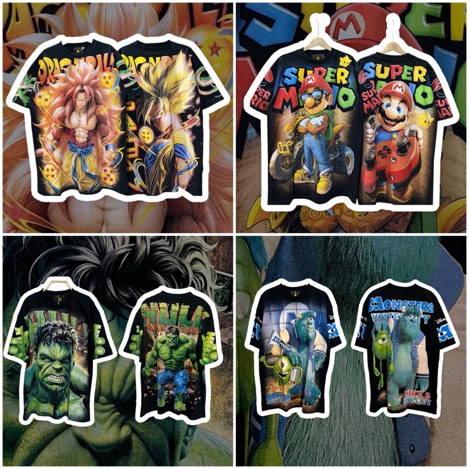 เสื้อยืดโอเวอร์ไซส์ เสื้อลายการ์ตูน ผ้าคอตตอน ป้าย Apple Pie มีส่งด่วน ส่งไว ส่งของทุกวัน