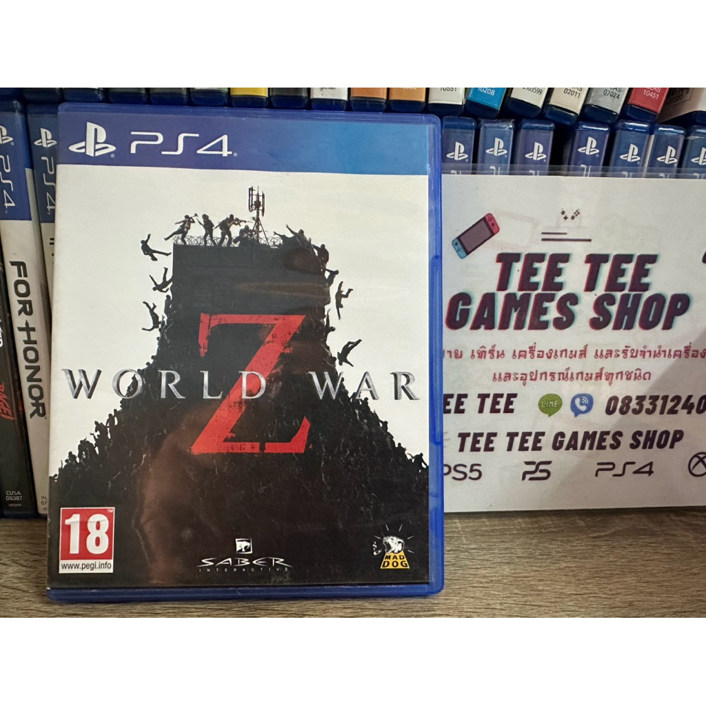 World war z ps4 แผ่นมือสอง ภาษาอังกฤษโซน2 แผ่นสวยใช้งานปกติแผ่นใช้เล่นกับเครื่องps5ได้