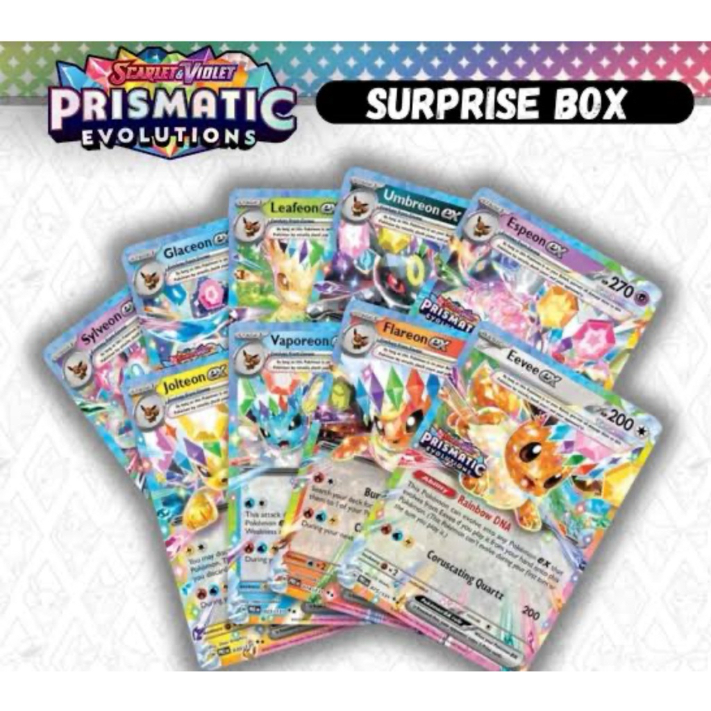 ✋ รอสินค้าถึงไทย Pokemon card : Prismatic Surprise box