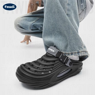 Tawii. รองเท้าแตะลําลอง UNISEX รองเท้าแตะ พื้นนุ่ม กันกระแทก รองเท้ายาง ส้นหนา 4 ซม รองเท้าหัวโต