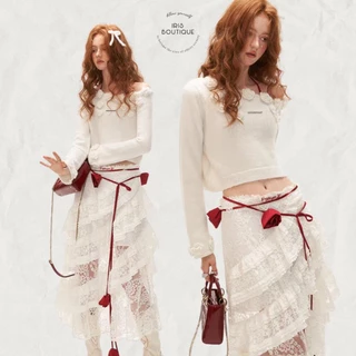 IRIS BOUTIQUE IS2025010305 Rose lace setเสื้อ กระโปรงผู้หญิง เซ็กซี่นิดๆ ใส่ไปเดท