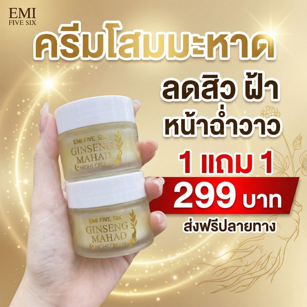 โปรแถม ! โสมมะหาดเกาหลี ฉ่ำวาว หน้าเด้ง