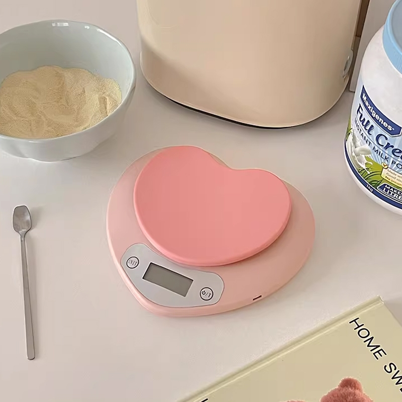 เครื่องชั่งอาหาร ตาชั่งดิจิตอล มีความแม่นยำถึง 1gใช้ถ่าน 1g / 5kg เครื่องชั่ง ฐานชั่งเป็นรูปหัวใจ รูปที่ 5