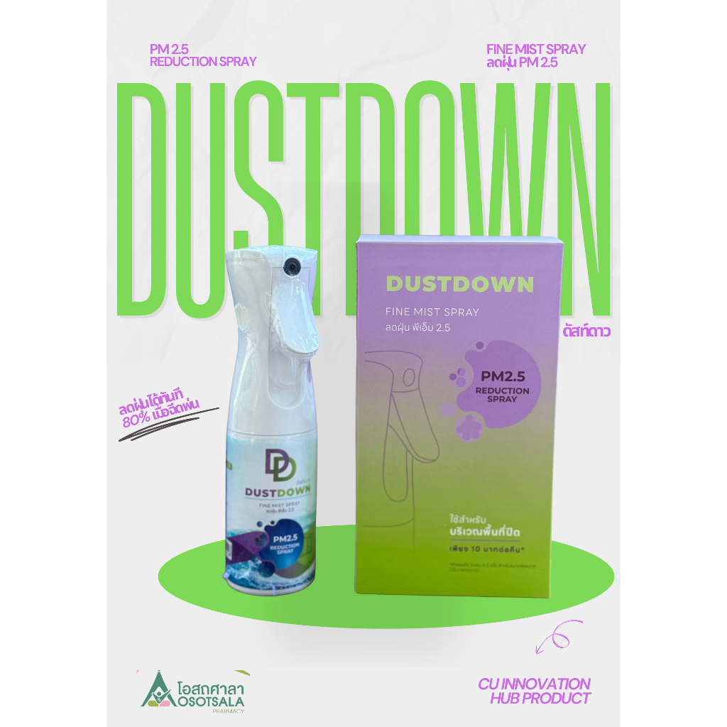 Dustdown PM2.5 Reduction Spray ดัสท์ดาว สเปรย์ลดฝุ่นพีเอ็ม 2.5