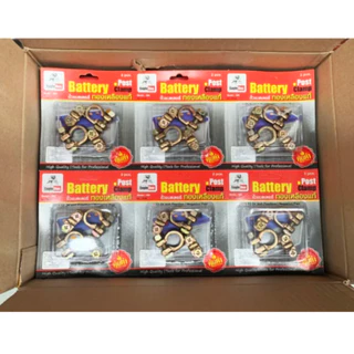 ขั้วแบตเตอรี่รถยนต์ Eagle One ทองเหลืองแท้ 100% สำหรับไฟ12-24v คู่ละ ขั้ว ขั้วแบต แข็งแรง ทนทาน