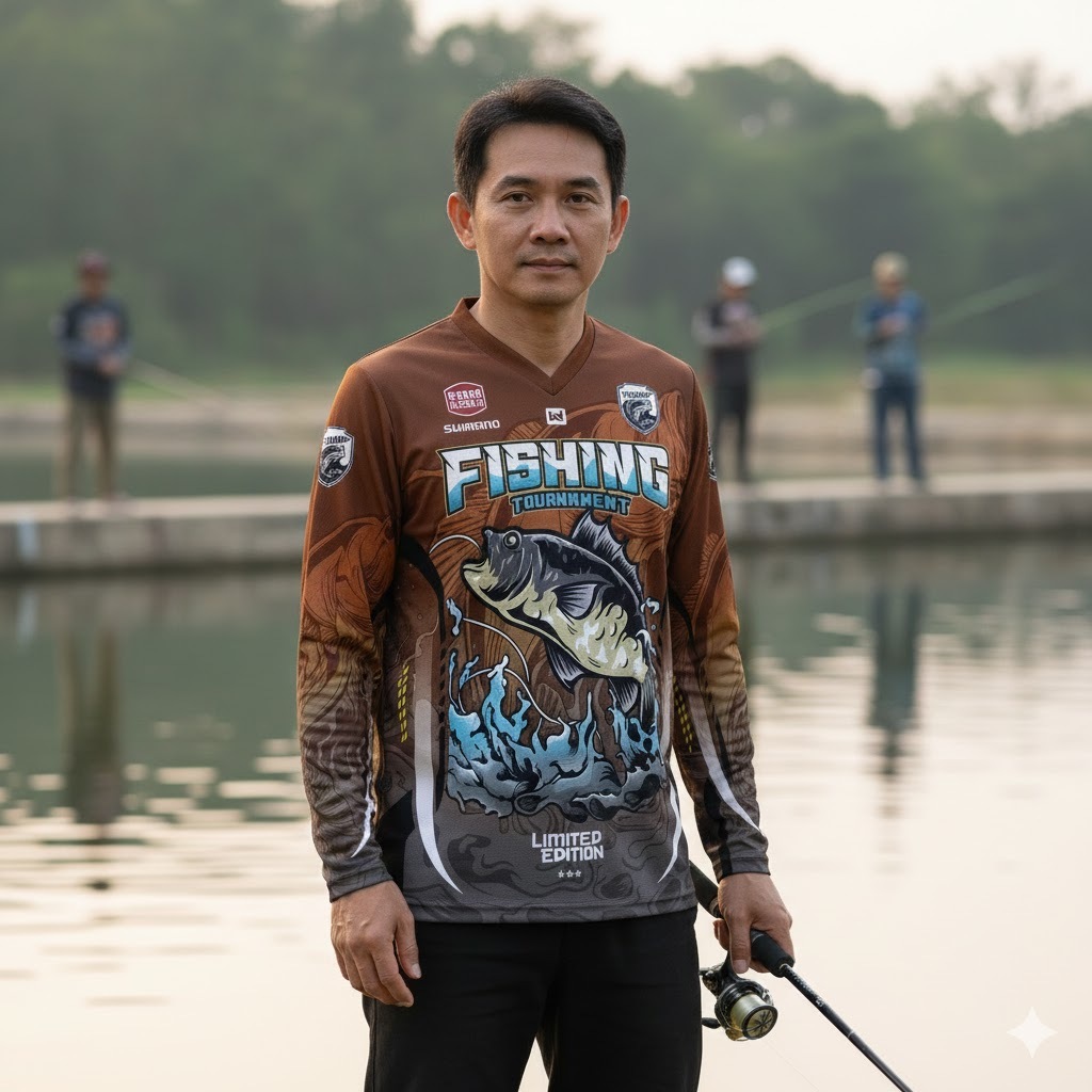 เสื้อพิมพ์ลายแขนยาว ไซซ์ใหญ่ ผ้าดี เสื้อตกปลา ราคา ถูกที่สุด ดีลบีเคเค แกลเลอรีภาพที่ 4