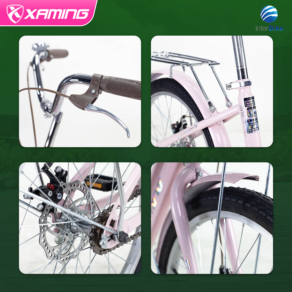[รับประกัน 2 ปี] ปรับใหม่ มีเบาะท้าย Xaming City จักรยานแม่บ้าน ล้อ 20, 24, 26 นิ้ว จักรยานวินเทจ ดิสเบรก แข็งแรง ราคา ถูกที่สุด ดีลบีเคเค แกลเลอรีภาพที่ 3