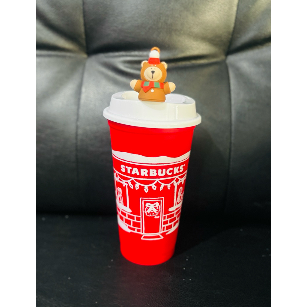 แก้วReuse starbuck สีแดง