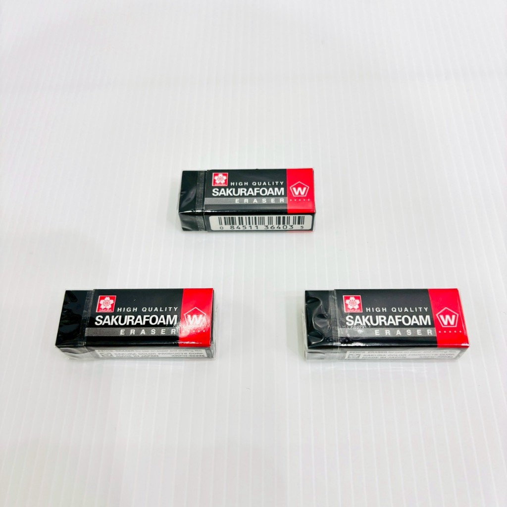 ยางลบดินสอ สีดำ ยางลบซากุระ สีดำ SAKURAFOAM ERASER  XRFW-60 ยางลบ ลบสะอาด ราคา / 1 ก้อน