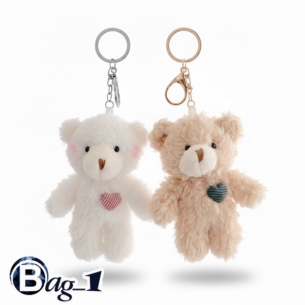 bag_1(BAG1995) พร้อมส่ง พวงกุญแจน้องหมี มี 2 สี จี้ตุ๊กตา