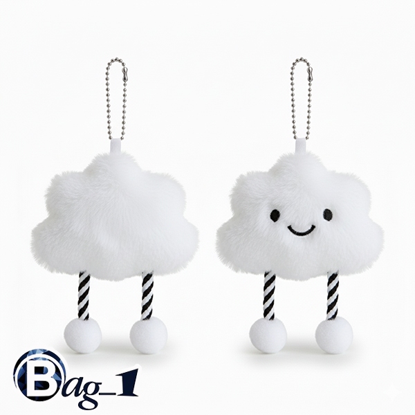 bag_1(BAG2374) พวงกุญแจ จี้ตุ๊กตาน้องก้อนเมฆ สําหรับห้อยกระเป๋า