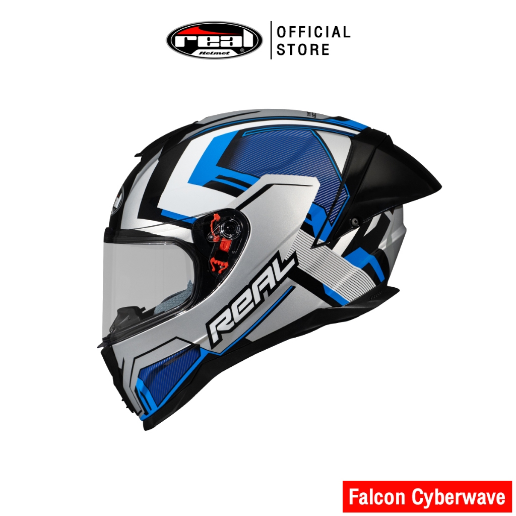 Real Helmets - หมวกกันน็อคเต็มใบ หมวกกันน็อค Falcon Cyber Wave