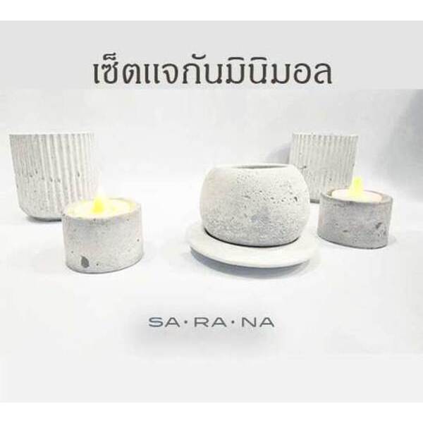 ISARA ชุดเเจกัน กระถางธูป เทียนLED